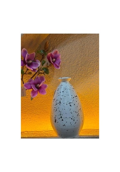 Pie Siyah Beyaz Tomurcuk Vazo Büyük 2 7 Cm X 6 3 Cm Çap Çok Renkli