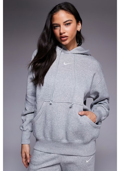 Nike Sportswear Phoenix Fleece Pullover Hoodie Kadın Kapüşonlu Sweatshirt Gri