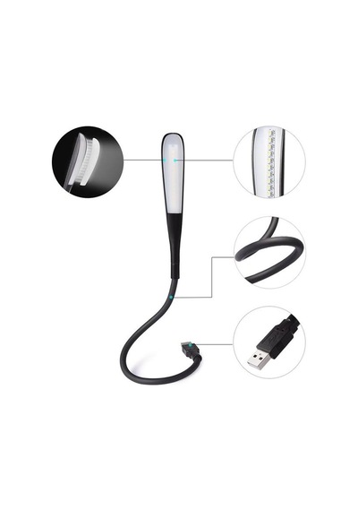 Pm-24561 14 Ledli Siyah Esnek Usb Led Lamba Belirtilmemis