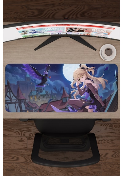 Fischl Genshin Impact Anime Gacha V1 - 70x30 Xl Gaming Mouse Pad Fare Altlığı