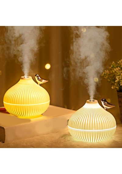 Led Işıklı Şık Tasarımlı Mini Hava Nemlendirici & Difüzör Gece Lambalı Aromaterapi Buhar Makinesi Çok Renkli