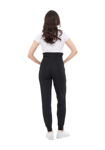 Luvmabelly Myra8095 Beli Ayarlanabilir Hamile Jogger Pantolon-siyah