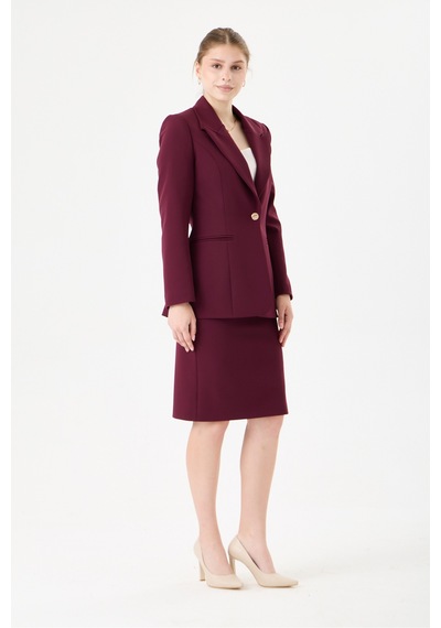 Velnara Moda Klasik Tek Düğme Ceket & Astarlı Kısa Kalem - Etek Kadın Takım Elbise Koyu Mürdüm- Velnara Tasarımı Bordo Mürdüm - 918616456 Bordo Mürdüm Velnara Moda Klasik Tek Düğme Ceket & Astarlı Kısa Kalem - Etek Kadın Takım Elbise Koyu Mürdüm- Velnara Tasarımı Bordo Mürdüm - 918616456 Bordo Mürdüm