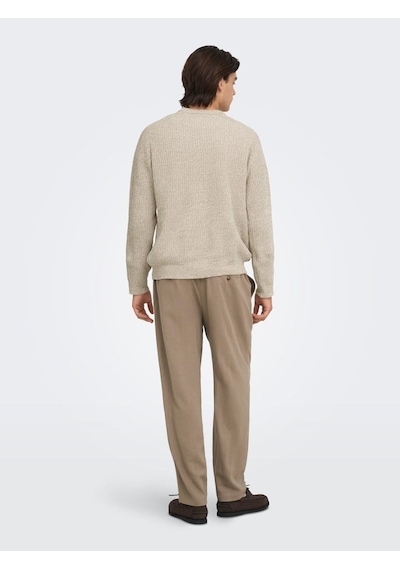 Only & Sons Onsjoın Rlx Ls Raglan Knıt Silver Lining Çok Renkli