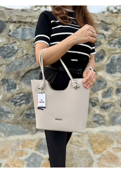 Just Polo Kadın Yeni Sezon Yumuşak Deri Lüks El Çantası Shopper Taş 53889224