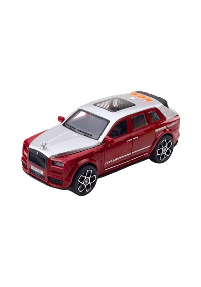 Rolls Royce Tarzı Lüks Makam Aracı Kırmızı - Sesli Işıklı Kapıları Açılan Sürtmeli Oyuncak Araba Çok Renkli