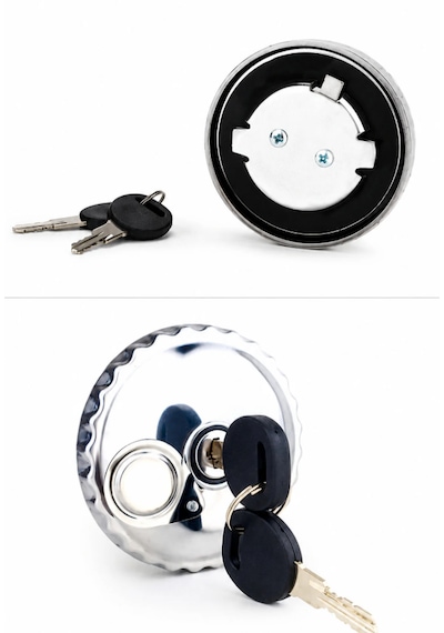 Kilitlemeli Tır Kamyon Otobüs Yakıt Depo Kapağı Döküm Metal 80 Mm 2 Anahtarlı 80lik