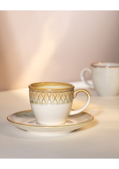 Madame Coco Antique 6 'lı Kahve Fincan Seti Fınc000000005790ml-krem/toprak