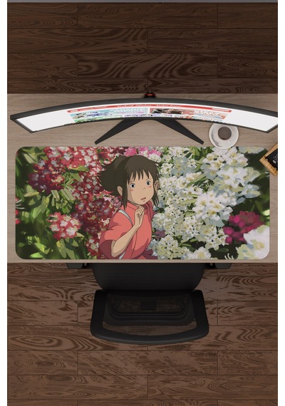 Spirited Away Kaymaz Dikişli Kauçuk Oyuncu Mousepad V1 - 90x40 Xxl Gaming Mouse Pad Fare Altlığı