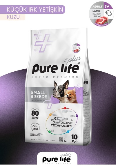 Pure Life Plus Kuzulu Küçük Irk Yetişkin Köpek Maması 10 KG