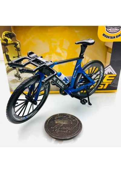 Mountain Bike Mavi 1 10 Ölçek Metal Model Oyuncak Bisiklet Y1