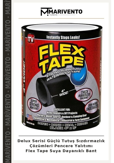Delux Serisi Güçlü Tutuş Sızdırmazlık Çözümleri Pencere Yalıtımı Flex Tape Suya Dayanıklı Bant