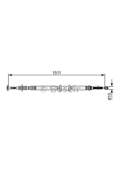 Bosch 1987477968 Fren Teli Sağ 1511 Mm
