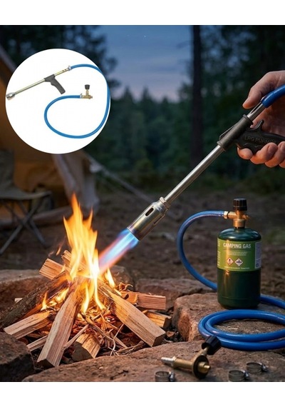Gazlı Pürmüz Alev Tabancası Hortumlu Profesyonel Lpg Yakıcı Mangal Kamp Ve Atölye Kullanımı