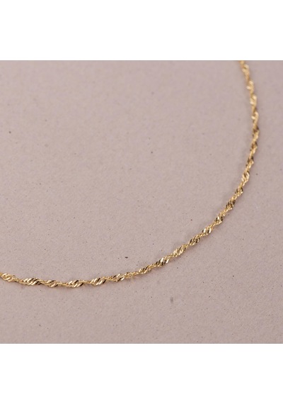Goldkupe 14 Ayar Singapur Altın Zincir Kolye - 1,00 Gr-6059 Goldkupe 14 Ayar Singapur Altın Zincir Kolye - 1,00 Gr-6059