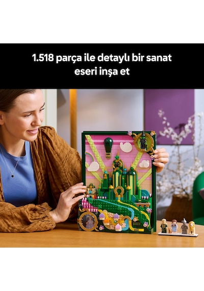 LEGO® Wicked Emerald City Duvar Tablosu 75685 - Yetişkinler için Dekoratif Model Yapım Seti (1518 Parça)
