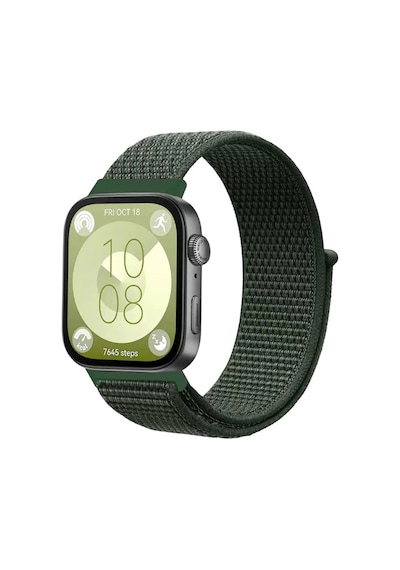 Huawei Fit 4 Hasırlı Cırtcırtlı Kordon Saat Değildir - Koyu Yeşil Diğer