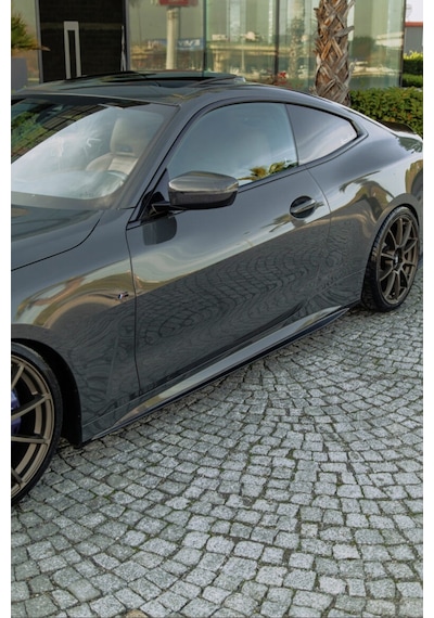Bmw 4 Serisi G22 Yan Marşpiyel Gövde Eki Seti Sağ-sol Parlak Si Yah Pi Ano Black