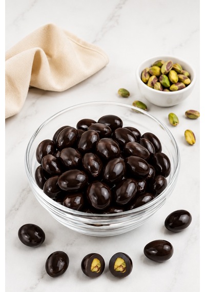 Bitter Çikolatalı Antep Fıstığı Draje 100 G
