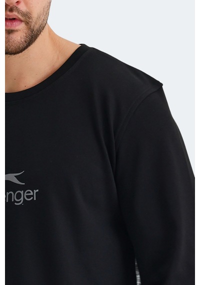 Slazenger Ortwın Erkek Siyah Sweatshirt Siyah