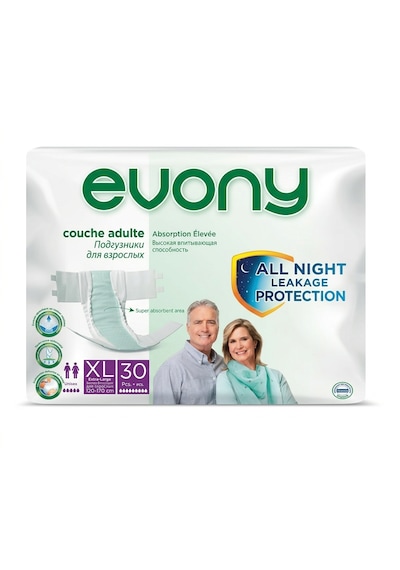 Evony Belbantlı Yetişkin Hasta Bezi Xlarge 30 Adet 1x30 Paket XL