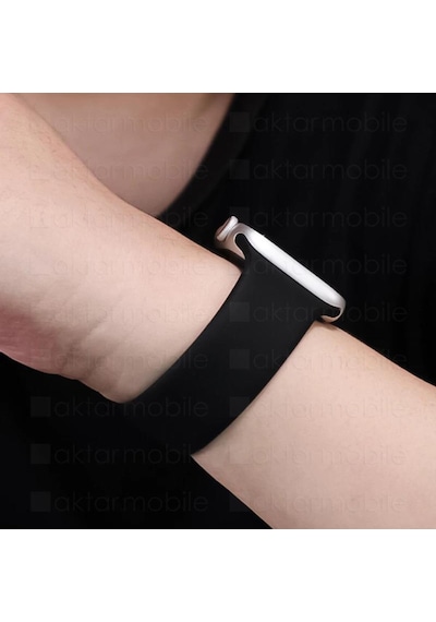 Apple Uyumlu  Watch Silikon Kordon Solo Loop Kayış Tek Parça - 10 Renk