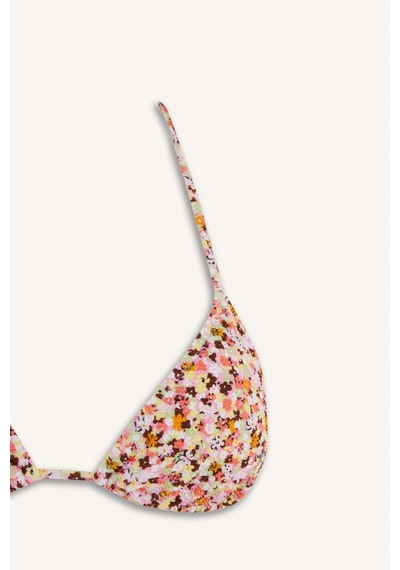Defacto Regular Fit Çiçekli Bürümcük Üçgen Bikini Üstü-fall İn Love E2576ax25smrd194 Kırmızı