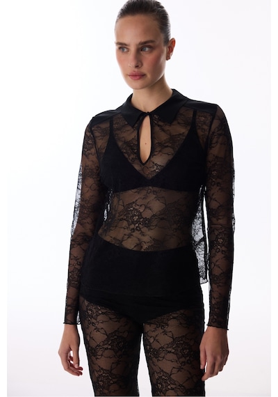 Penti Siyah Lace Tişört