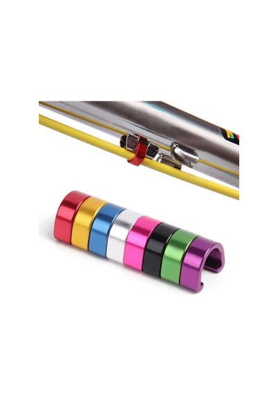 Kırmızı 6 Adet/12 Adet Mtb Bisiklet Fren Kablosu/attırıcı Hattı Kasa Alüminyum Alaşı Şeklinde Toka Klipsler Bisiklet Aks. 56373341 Kırmızı