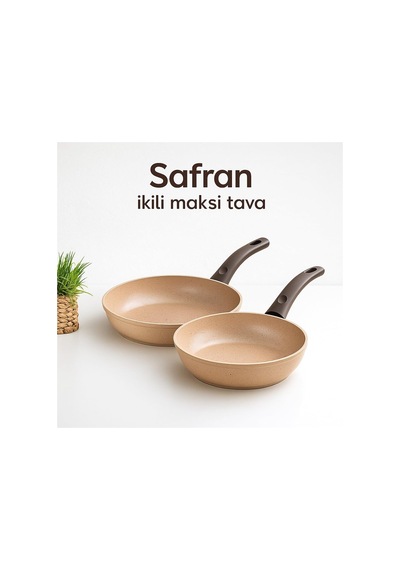 Gülsan Safran 30-32 Xl Maxi Tava Seti, Bej, 2'li Set Diğer