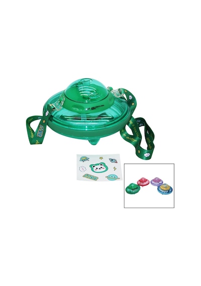 Ufo Modeli Renkli Mika Kristal Suluk Matara Pipetli - Taşıma Askılı 550ml Herhangi Bir Renk Gönderilir 5705 Çok Renkli
