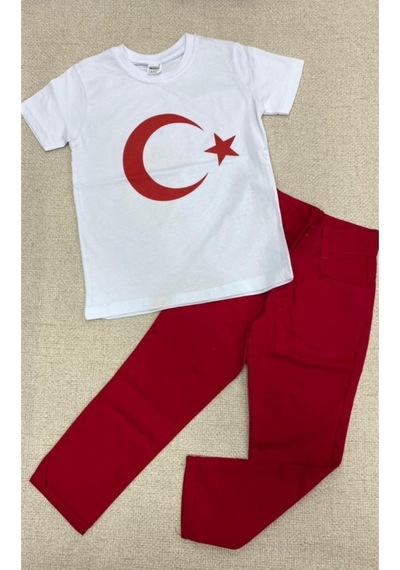 Nacar Store Erkek Çocuk 23 Nisan 19mayıs 29ekim Gösteri Kostüm Ayyıldız T-shırt & Pantolon Takım Kırmızı Nacar Store Erkek Çocuk 23 Nisan 19mayıs 29ekim Gösteri Kostüm Ayyıldız T-shırt & Pantolon Takım Kırmızı