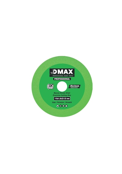 Dmax Cam Porselen Seramik Kesici Hassas Kesim 115 Mm X 1.0 X 22. 23 Mm