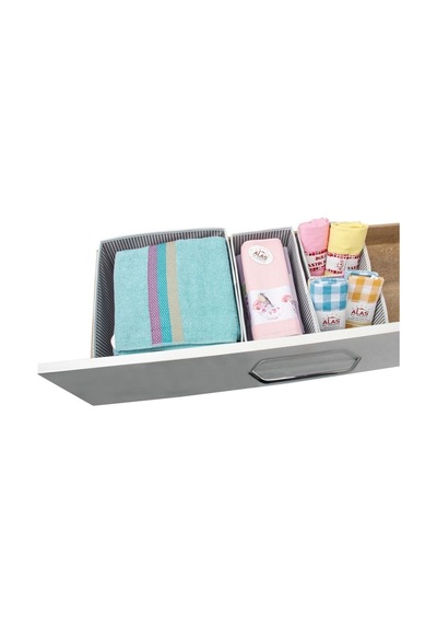 1 Adet 4'lü Çekmece Düzenleyici 30x30x30 Gri Kumaş Pembe 30 X 30 Tr Diğer
