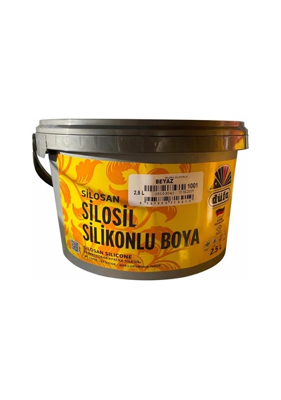 Ayrex Düfa Silosan Silosil Silikonlu Dış Cephe Boyası Beyaz 2,5 L Su İticilikli, Dayanıklı & Neme Karşı K 0.2 KG