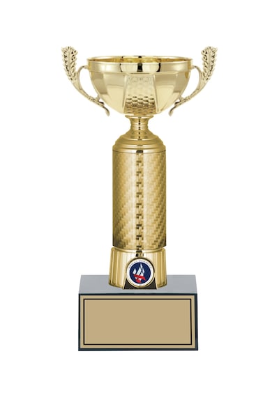 Odak Kupa - Small Kupalar - S-064 B - 25 Cm Altın - Beyaz
