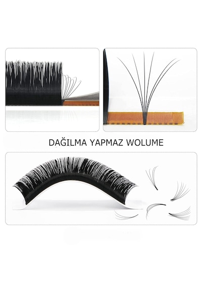 Lashlusion 0.07 D Kıvrım 17mm Hazır Demet Çek Bırak Kolay Rus Wolume Ipek Kirpik 2d 3d 4d 5d 6d 7d 8d 9d