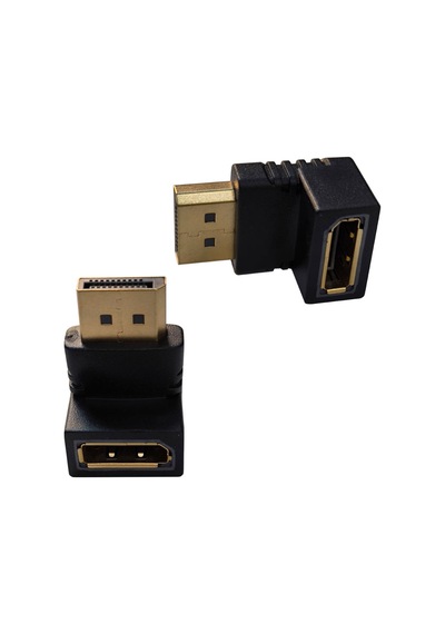 Display Port L Tipi 90 Derece Dişi Erkek Çevirici 2'li Set