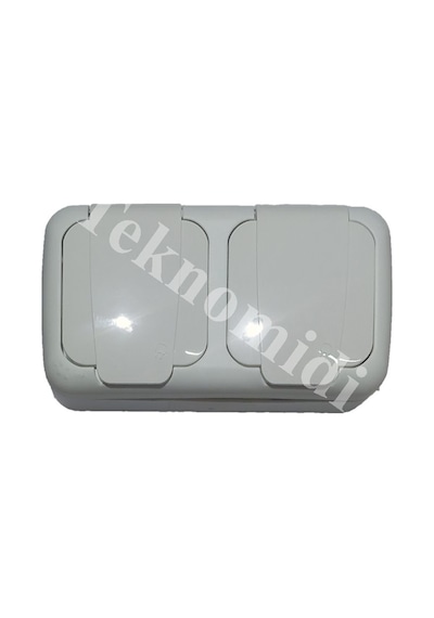 Viko 90555488 Palmiye Beyaz Ip54 Ikili Topraklı Priz