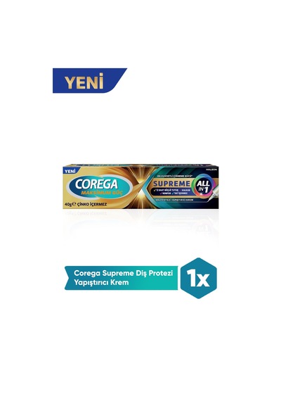 Corega Supreme Diş Protezi Yapıştırıcı Krem 40 Gr