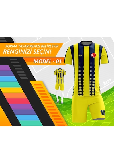 Acr Giyim Kişiye Özel Futbol Forması - Dizayn : Fiber Çok Renkli