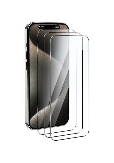 Apple iPhone 15 Pro Uyumlu Temperli Cam Ekran Koruyucu 9h Ultra 3 Adet
