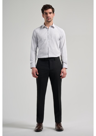 İmza Siyah Esnek Yandan Cepli Slim Fit Classic Pantolon 1003250160 Siyah