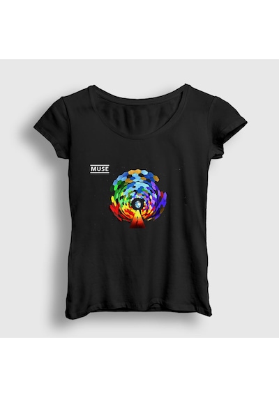 Presmono Kadın Resistance Muse T-shirt Siyah