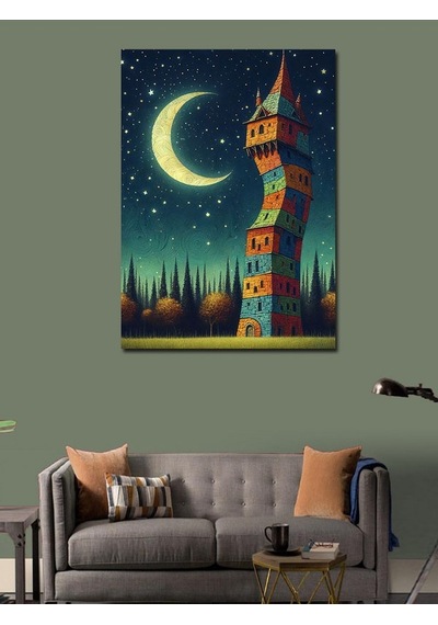 Kanvas Tablo Yatağında Kitap Okuyan Kadın 50cmx70cm