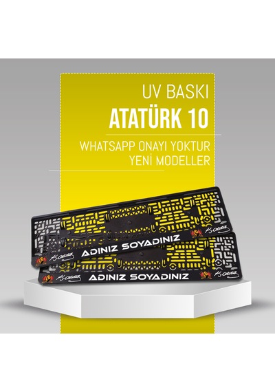 Atatürk 10 Plakalık, 2 Adet Premium Uv Baskı, Plakalıkhane