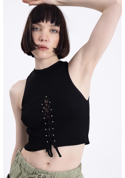 Fashion Cocktail Önden Ip Korse Dekolte Kolsuz Fitilli Süper Esnek Gümüş Boncuklu Bluz Crop Büstiyer Siyah Siyah Fashion Cocktail Önden Ip Korse Dekolte Kolsuz Fitilli Süper Esnek Gümüş Boncuklu Bluz Crop Büstiyer Siyah Siyah