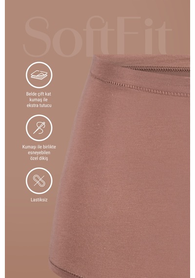Auw Kadın Lastiksiz Pamuklu Modal Basic Boyshort 6'lı - Softfit Çok Renkli Auw Kadın Lastiksiz Pamuklu Modal Basic Boyshort 6'lı - Softfit Çok Renkli
