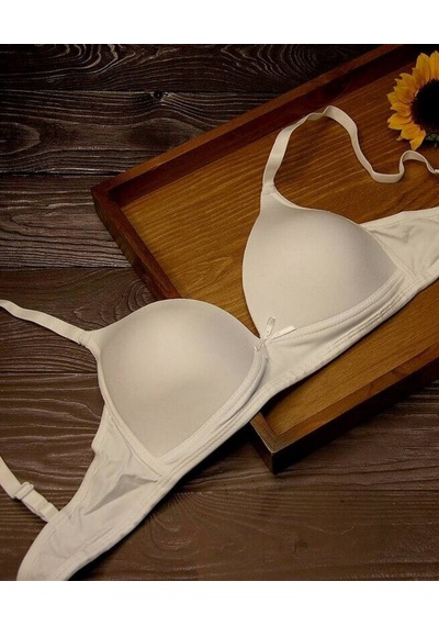 Nbb Desteksiz Balensiz İnce Askılı Üçgen Sütyen/bralet-3680 Beyaz