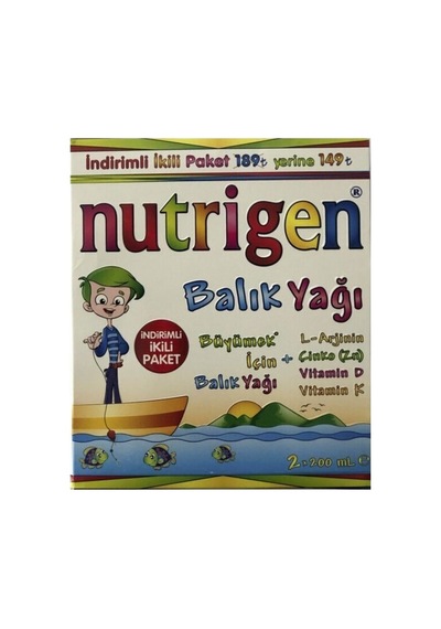 Nutrigen Balık Yağı Şurubu 200 Ml 2 Li Paket